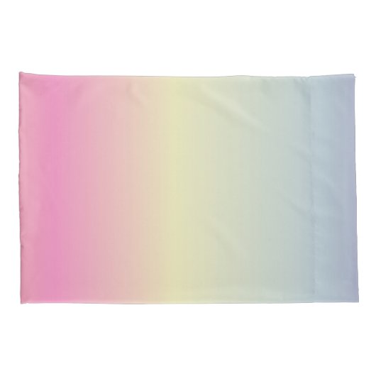 roze paarse pastelregenboog met de roze eenhoorn kussensloop (Achterkant-Rechts)