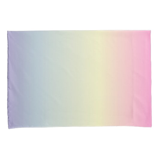 roze paarse pastelregenboog met de roze eenhoorn kussensloop (Voorkant-Rechts)