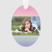 roze paarse pastelregenboog met de roze eenhoorn ornament (voorkant)