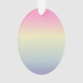 roze paarse pastelregenboog met de roze eenhoorn ornament (achterkant)