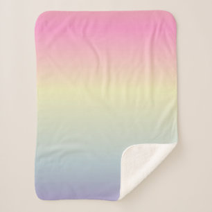 roze paarse pastelregenboog met de roze eenhoorn sherpa deken