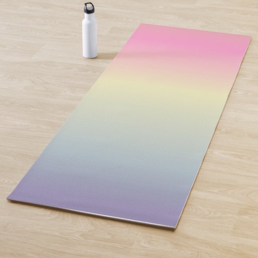 roze paarse pastelregenboog met de roze eenhoorn yogamat (In situ)
