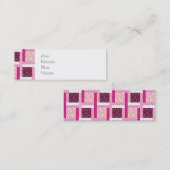 roze Paarse patchwork - Kantel design cadeaus Mini Visitekaartje (Voorkant / Achterkant)