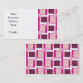 roze Paarse patchwork - Kantel design cadeaus Visitekaartje (Voorkant / Achterkant)