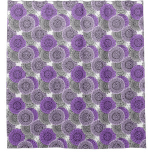 Roze paarse patroon Arabische mandala oosterse sti Douchegordijn