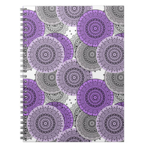 Roze paarse patroon Arabische mandala oosterse sti Notitieboek