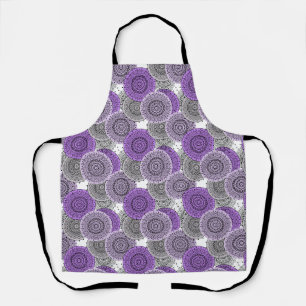 Roze paarse patroon Arabische mandala oosterse sti Schort