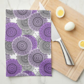 Roze paarse patroon Arabische mandala oosterse sti Theedoek (Quarter Fold)