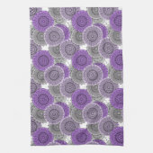 Roze paarse patroon Arabische mandala oosterse sti Theedoek (Verticaal)