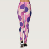 Roze Paarse Patroon Leggings (Achterkant)