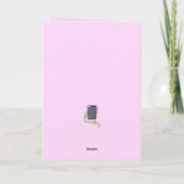 Roze paarse Personalize SHE'S A GEM BIRTHDAY Bedankkaart (Achterkant)
