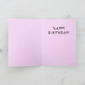 Roze paarse Personalize SHE'S A GEM BIRTHDAY Bedankkaart (Binnen)
