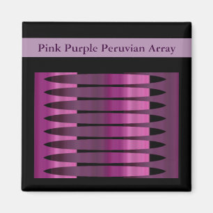 Roze Paarse Peruviaanse array Magnet 2x2 Square