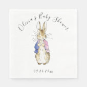 Roze Paarse Peter Rabbit Baby shower Servet (Voorkant)