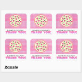 Roze Paarse Pizza Party Dank u voor Stickers (Vel)