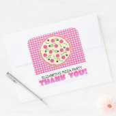 Roze Paarse Pizza Party Dank u voor Stickers (Envelop)