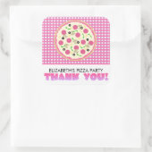 Roze Paarse Pizza Party Dank u voor Stickers (Tas)