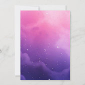 Roze Paarse Planeet Space Girl's 4e verjaardag Kaart (Achterkant)