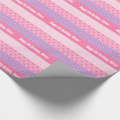 Roze Paarse poka Dots Stripes Hearts Patroon Cadeaupapier (Hoek)