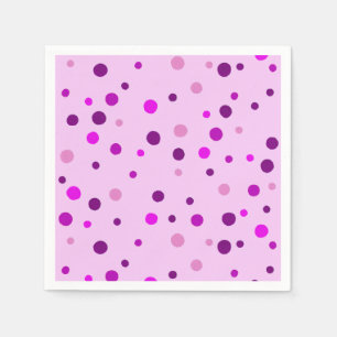 Roze Paarse Polka Dots Lichtroze papieren servette Servet