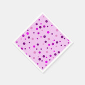 Roze Paarse Polka Dots Lichtroze papieren servette Servet (Hoek)