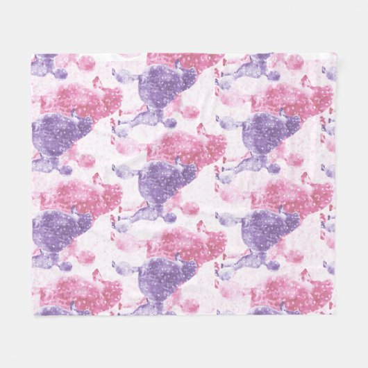 Roze Paarse Posh Podle Baby Kinderen Fleece Deken (Voorkant (Horizontaal))