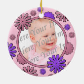 Roze & Paarse Prinses Gepersonaliseerd Ornament Ge (Achterkant)