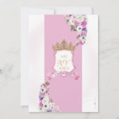 Roze Paarse Prinses Kasteel Royal Quinceanera Kaart (Achterkant)