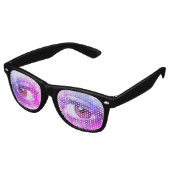 Roze Paarse Purim-ogen Retro Zonnebril (Gekanteld)