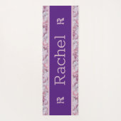 Roze Paarse Quartz Trendy Cool Eenvoudig Monogram Yogamat (Achterkant)