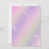 Roze Paarse regenboogmeisjes Birthday Kaart (Achterkant)