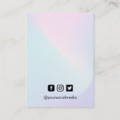 Roze Paarse regenboogverlichting, Kaart Visitekaartje (Achterkant)