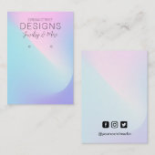Roze Paarse regenboogverlichting, Kaart Visitekaartje (Voorkant / Achterkant)