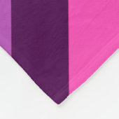 Roze Paarse retro strepen Grote fleece deken (Hoek)
