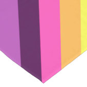 Roze Paarse Retro Stripes Grote Tafelloper (Hoek)