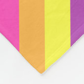 Roze Paarse Retro Stripes Kleine Fleece Deken (Hoek)