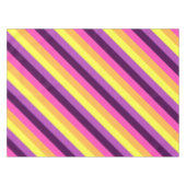 Roze Paarse Retro Stripes Kleine Tafelkleed (Voorkant (Horizontaal))