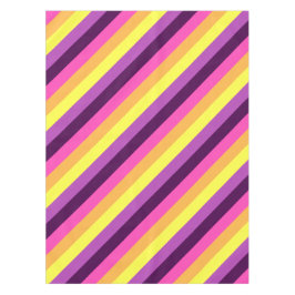 Roze Paarse Retro Stripes Kleine Tafelkleed