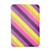 Roze Paarse Retro Stripes Medium Badmat (Voorkant Verticaal)