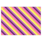Roze Paarse Retro Stripes Medium Tafelkleed (Voorkant (Horizontaal))