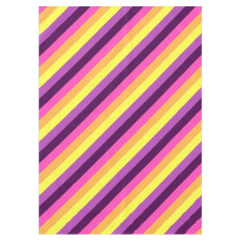 Roze Paarse Retro Stripes Medium Tafelkleed