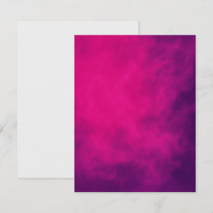 Roze & Paarse rook Flat Note Kaart – Notitiekaartje