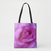Roze paarse roos bloem foto vet modern eenvoudig tote bag (Voorkant)