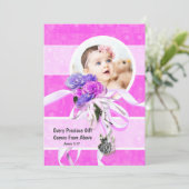 Roze paarse roos flower Silangel foto Kaart (Staand voorkant)