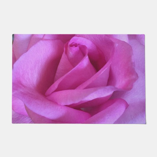 Roze paarse rozen bloem close-up foto vet modern deurmat (Voorkant)