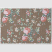 Roze & Paarse Rozen Decoupage Tissue Papier (Voorkant)