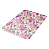 Roze Paarse Rozen Floral Girly Trendy Badmat (Gekanteld)
