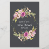 Roze Paarse Rozen Spel Waar Waren We Flyer (Achterkant)