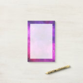 Roze & Paarse Ruimte & Sterren Nepsterrenstelsel Post-it® Notes (Op bureau)