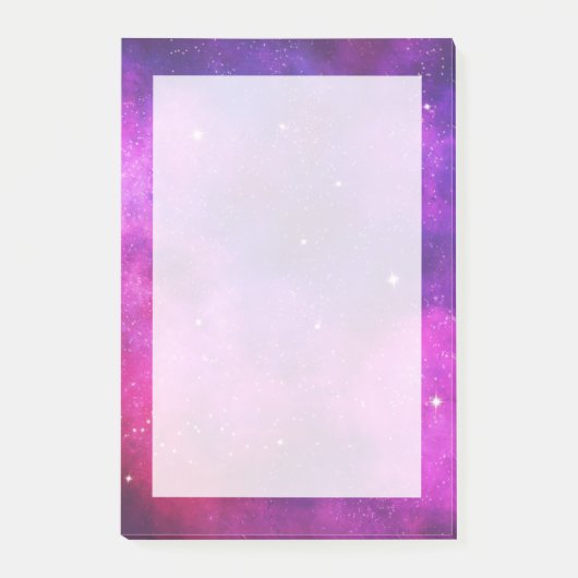 Roze & Paarse Ruimte & Sterren Nepsterrenstelsel Post-it® Notes (Voorkant)